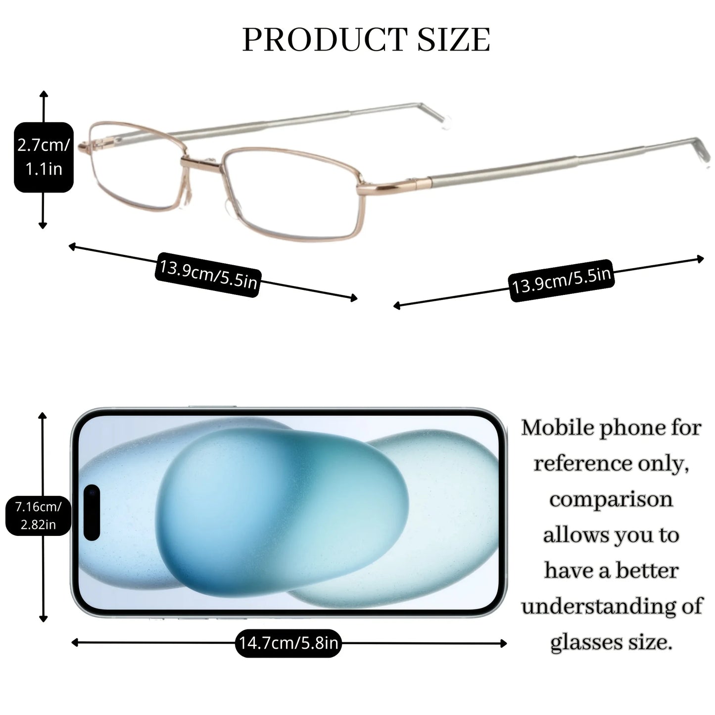 [Lightweight Ultra-Light Alloy Reading Glasses] Folding Portable Lightweight Stylish Ultra-Light Alloy Reading Glasses