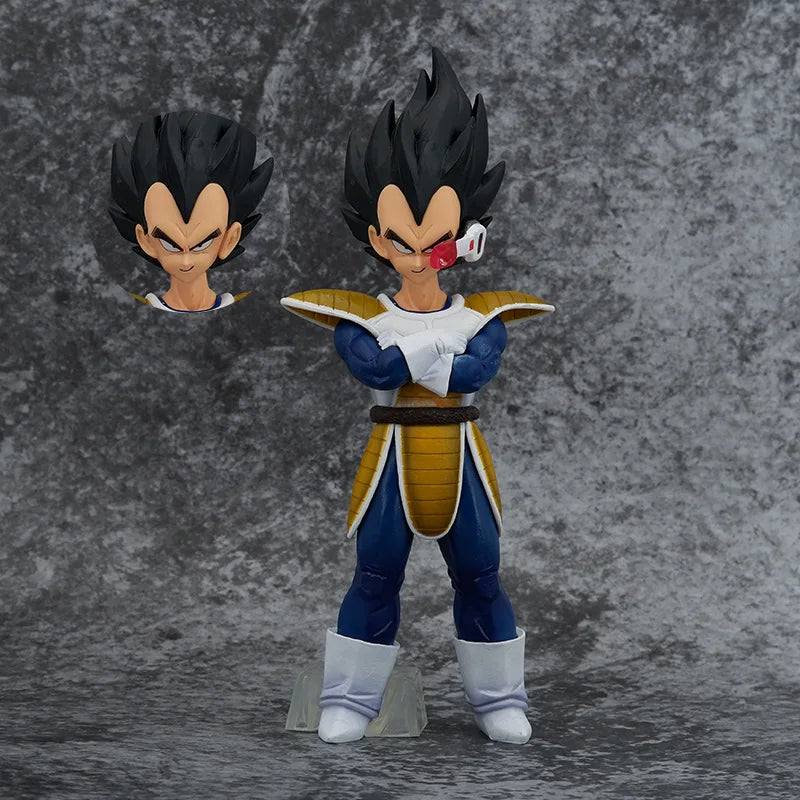 9in Anime Dragon Ball Z Young Vegeta Scouter Figurine PVC Statue Collection
