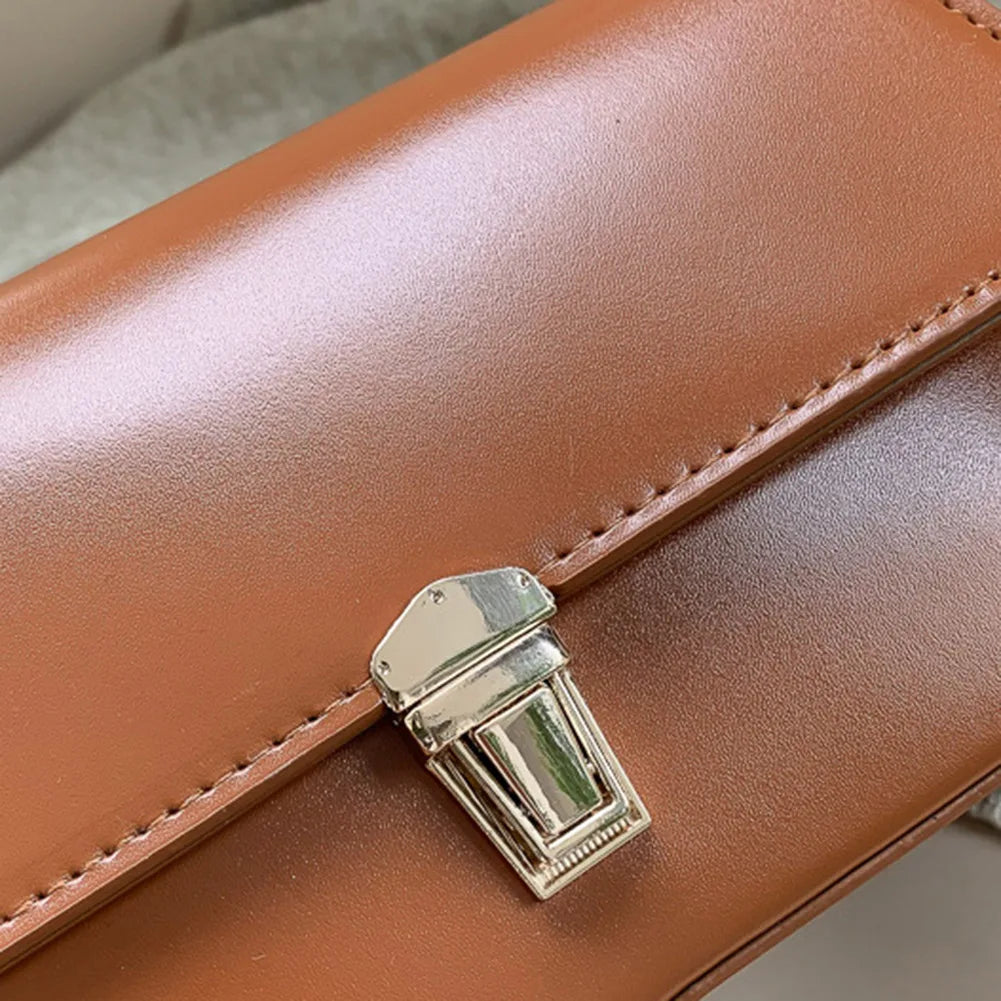 Women Retro Tote Bag Vintage Underarm Bag Casual PU Leather Simple Handbags