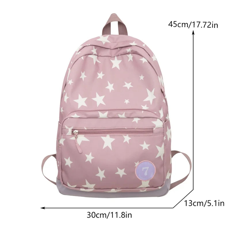 Star Backpack for Women Men 17 Inch Star Laptop Backpack College Bag Cute Travel Backpack Student Back To School Casual Bookbag