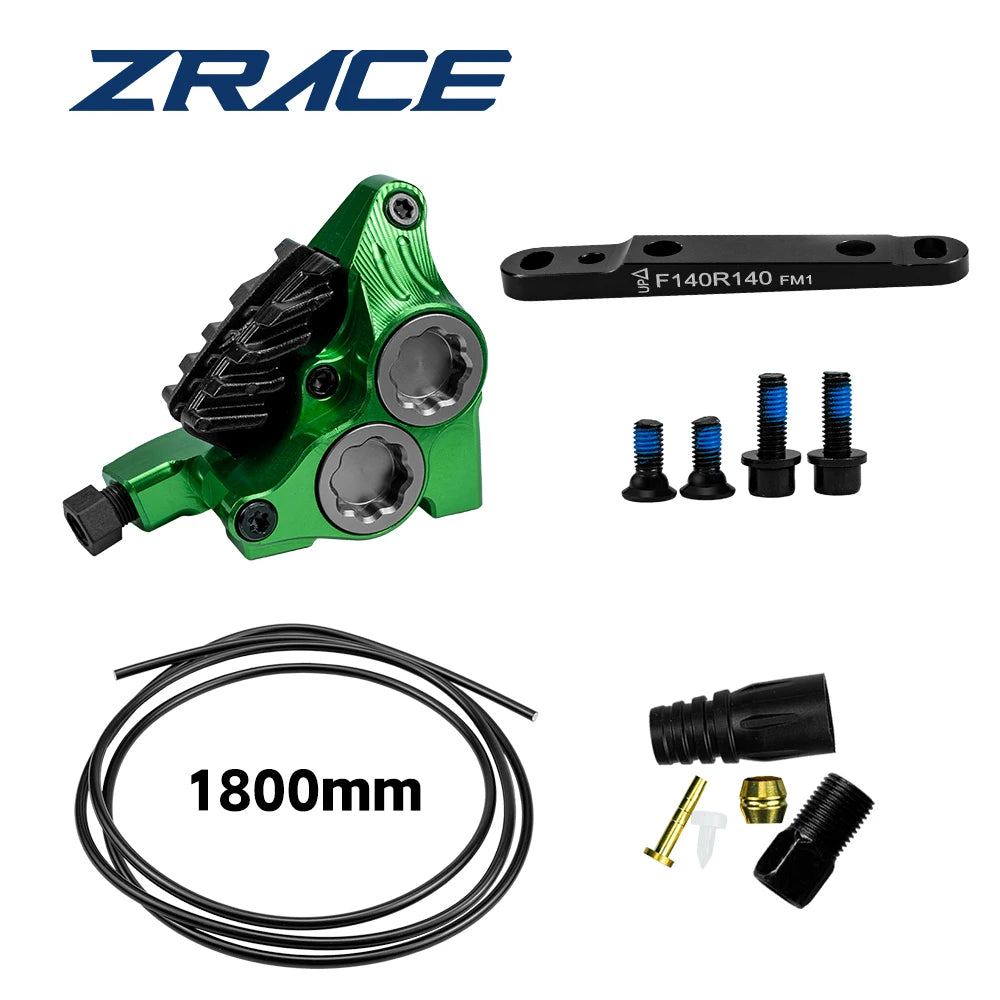 ZRACE XG4 Road Hydraulic 4-Piston Caliper, Ice Technology Cooling Pads, Flat Mount CNC Lightweight Disc Brake
