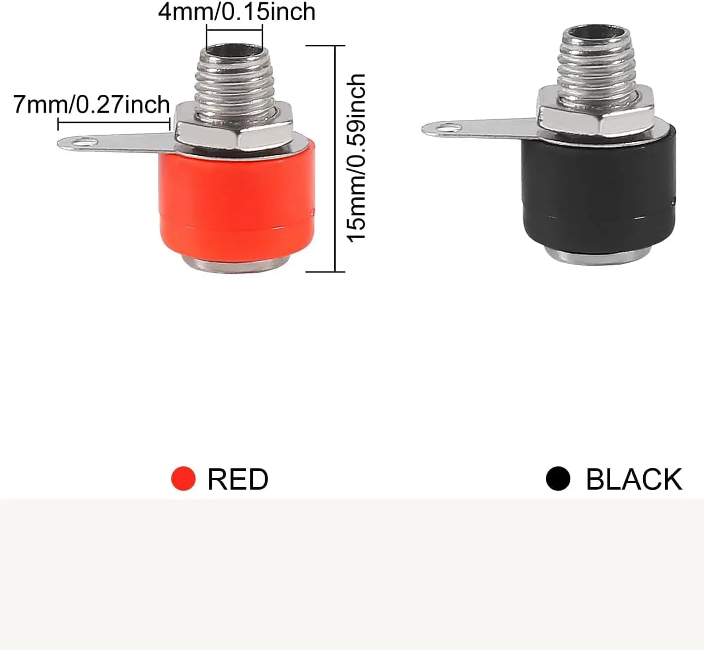 80PCS 4mm Banana Plug Socket Banana Female Socket Connectors for Banana Plug Amplifier(40 Red+40 Black)