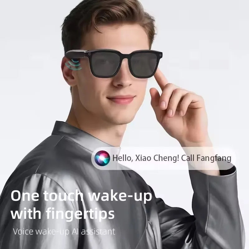 Lenovo AI Smart Glasses AI Translation 4K HD Camera 8MP Shooting Image Bluetooth Call Recording Music Smart Sunglasses