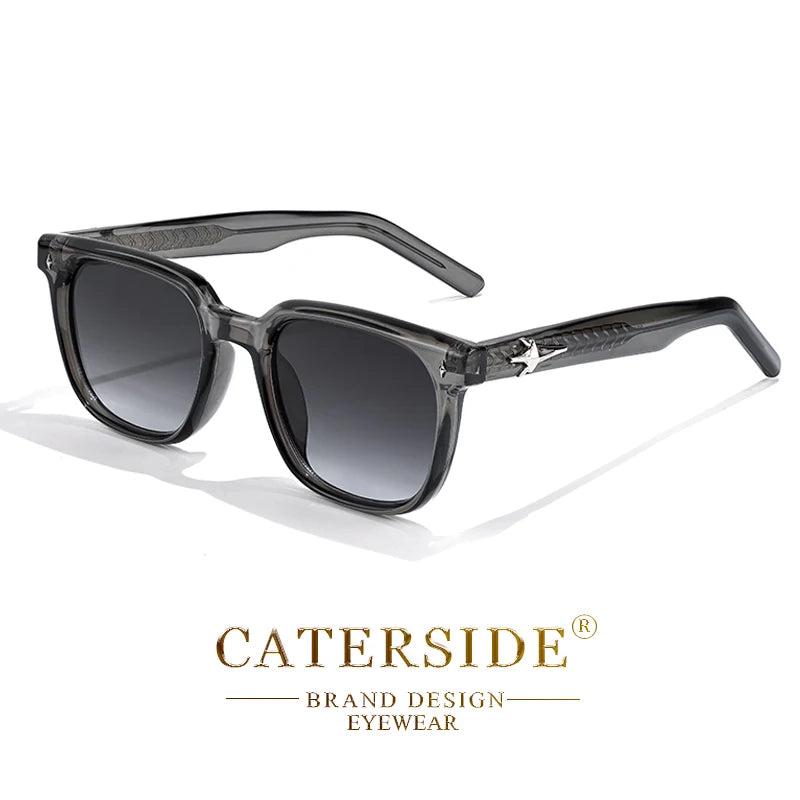 CATERSIDE Trend Square Man Sunglasses Large Frame Sun Glasses Party Travel Beach Eyewear Ideal Choice for Gifts UV400