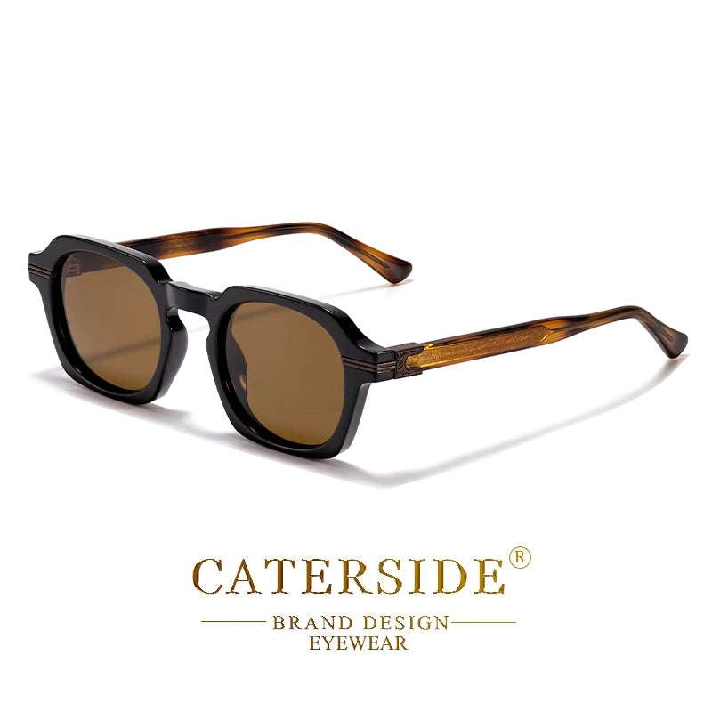 CATERSIDE New Vintage Punk Men's Sunglasses Brand Design Small Frame Sun Glasses Party Travel Fashion Glasses Gift Ideal Choice