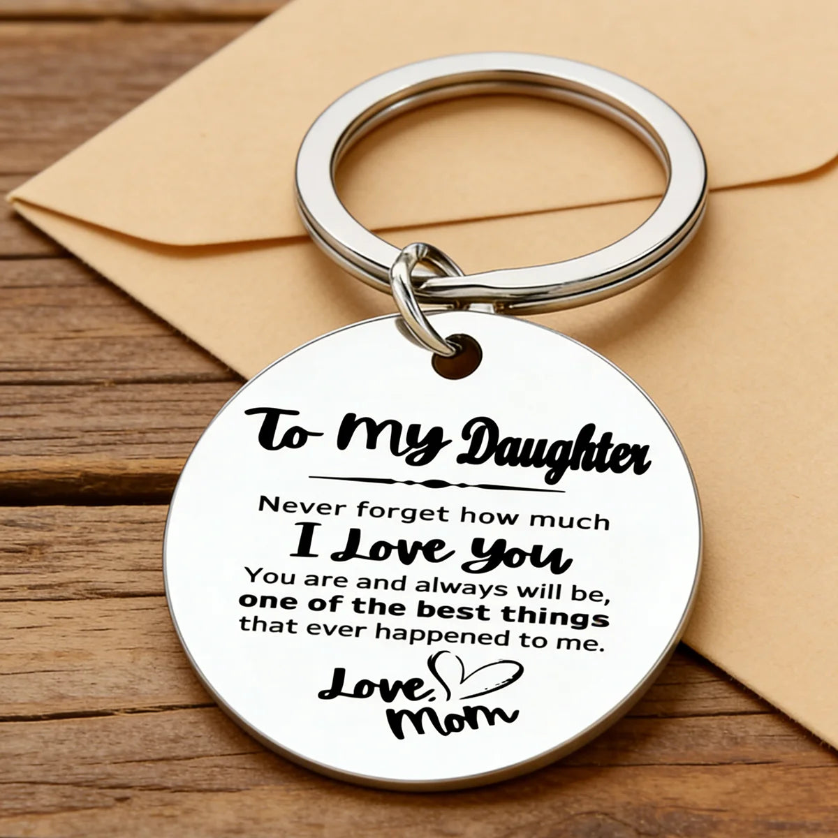 To My Daughter Keychain from Mom Never Forget How Much I Love You Ideal Gift for Daughter'S Birthday, Graduation