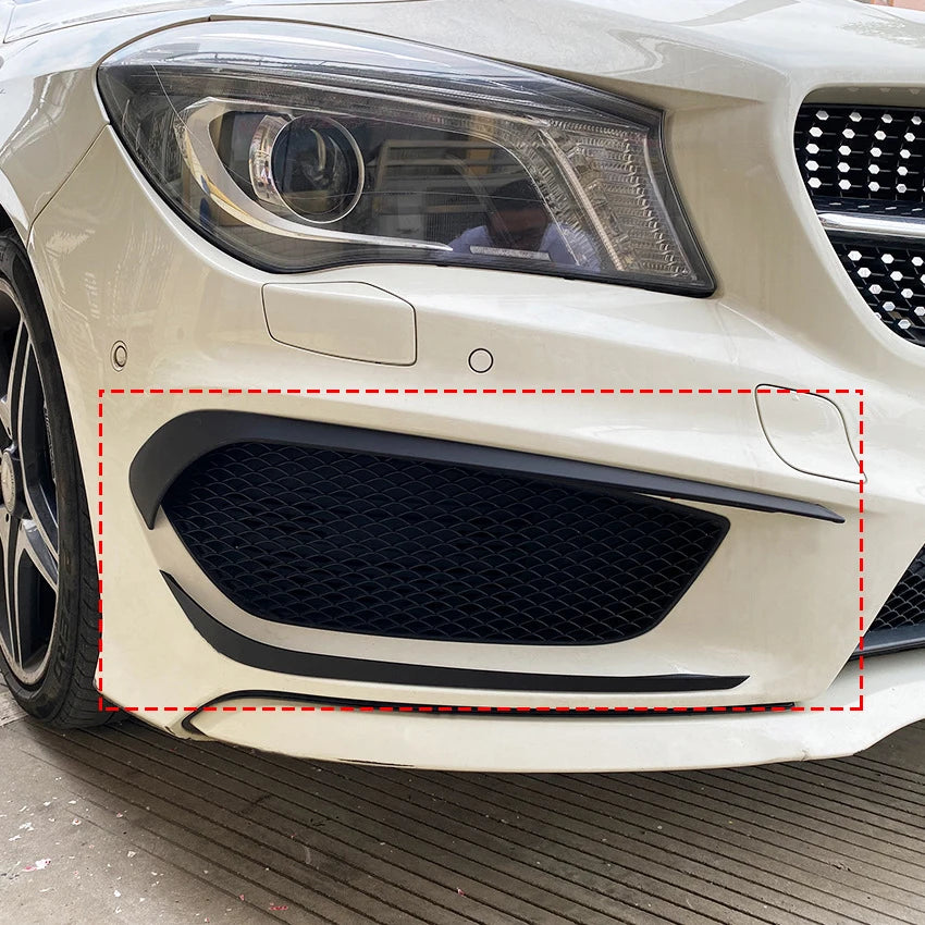 Front Bumper Air Vent Cover Trim Gloss Black For Mercedes Benz CLA Class C117 AMG Line 2013-2015 Intake Frame Spoiler Splitter
