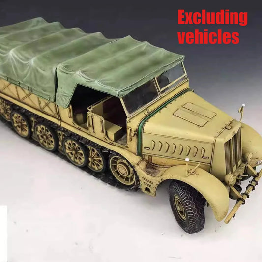 1:35 Cast Resin Model Assembly Kit, GK, FAMO18T Transport Vehicle Cab and Cargo Warehouse Tarpaulin, Unpainted