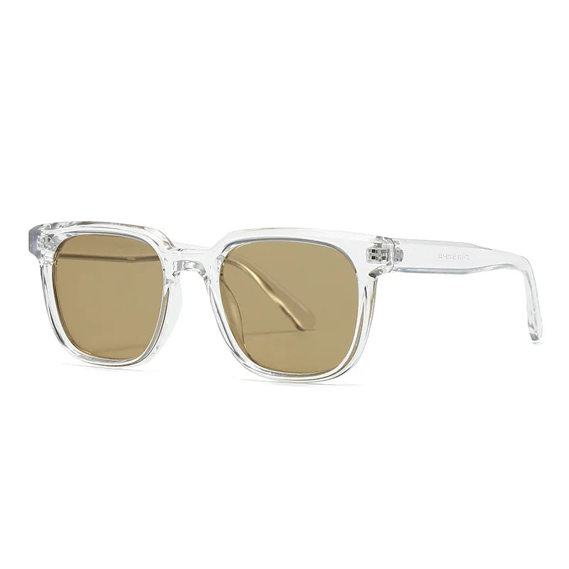 JNPCXI New Fashion Square Sunglasses Women Gradient Orange Candy Color Shades UV400 Retro Rivets Men Trending Sun Glasses