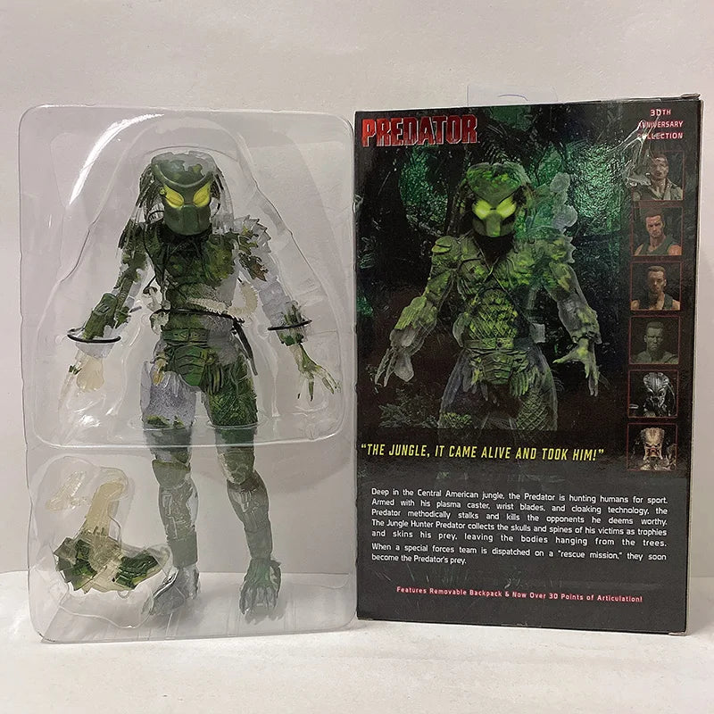 Aliens vs Predator Jungle Hunter 30th Anniversary Unmasked Masked Action Figure