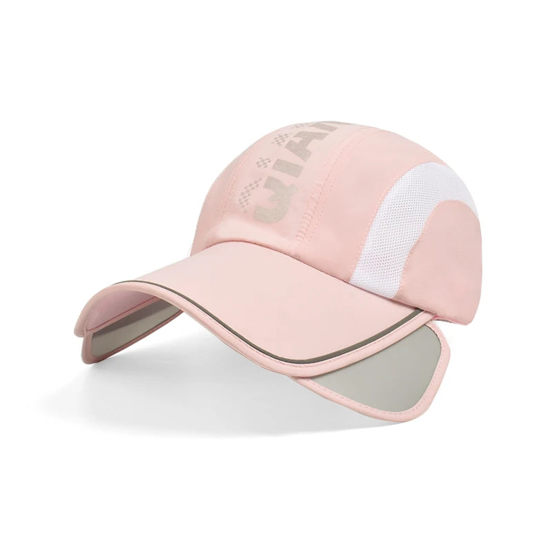 8868Summer protection hat women's outdoor cycling retractable large brimmed visor quick drying waterproof breathable duck tongue