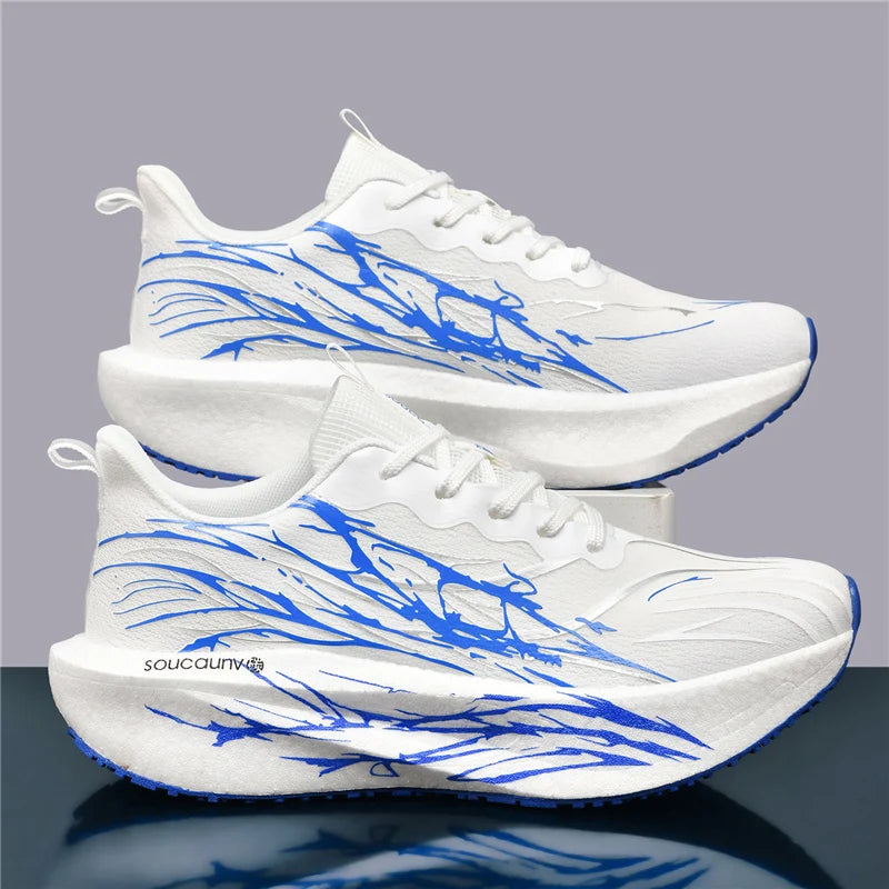 Men Marathon Running Shoes Sports Carbon Board Women's Comfortable Athletic Nonskid Sneakers Casual Basketball Walking Shoes