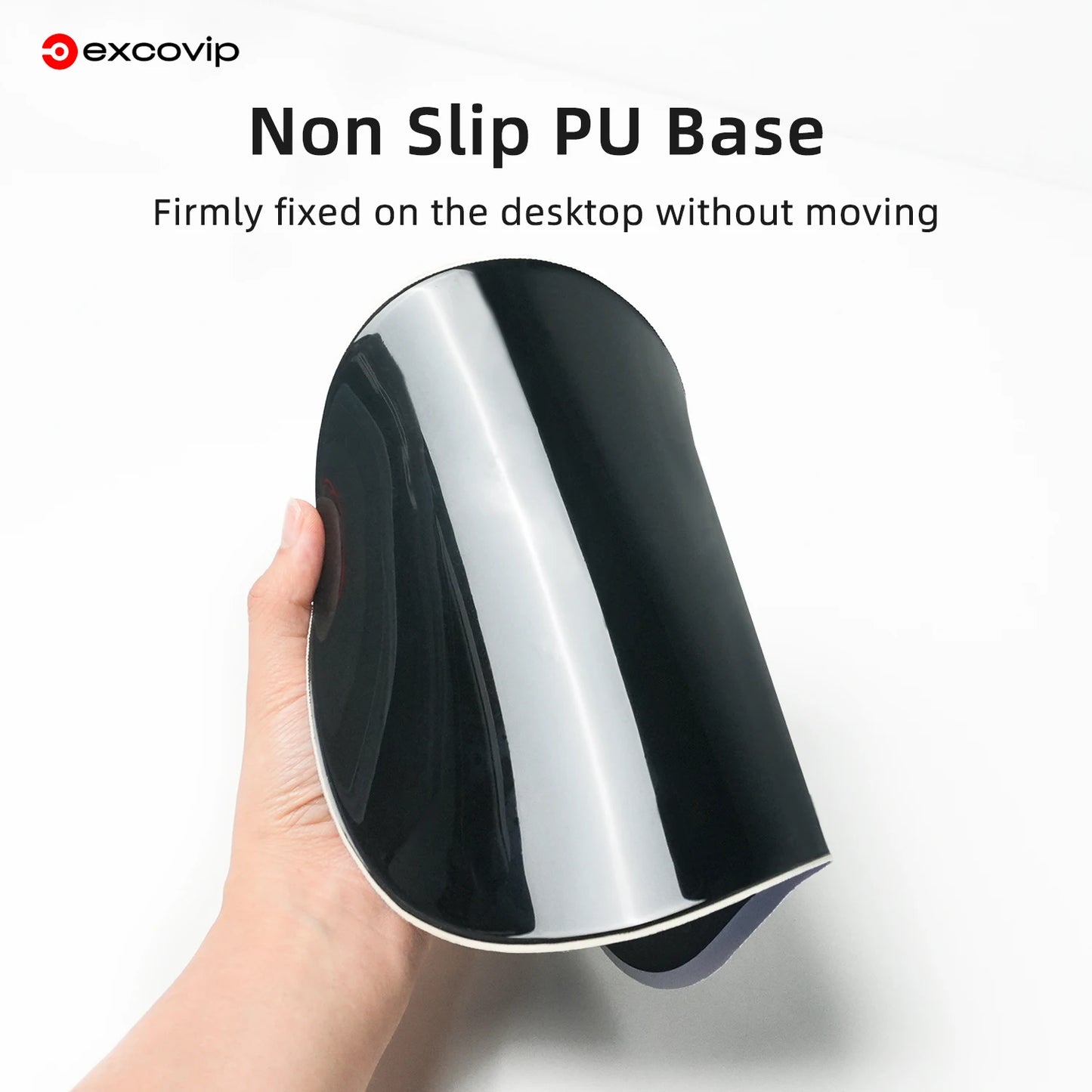 EXCO Ergonomic Mouse Pad Large with Silicone Wrist Rest Non-Slip PU Base for Pain Relief Computer Office Desk Laptop Home
