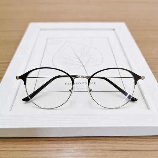 Korean Anti Radiation Eyeglasses Round Metal Frame Eyeglasses for Women Men Anti-Blue Light Glasses