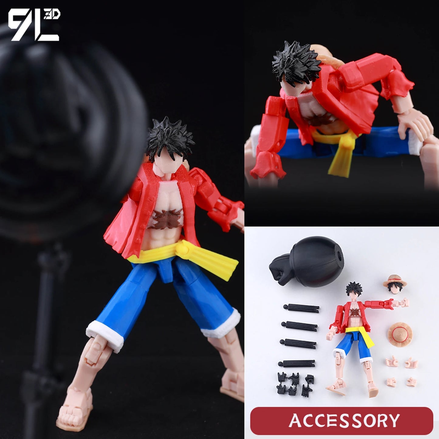 9L 3D Printed Anime Jujutsu Kaisen Sukuna Dummy 13 Shapeshift Action Figures 01