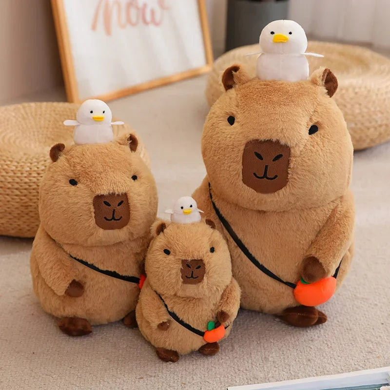 Vocal and Spit Bubbles Cute Sitting And Lieing capybara Plush Toys Cartoon Doll Soft Stuffed Children's Gift Home Decoration
