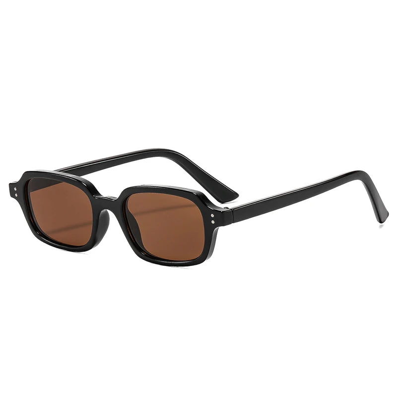 JNPCXI New Vintage Square Rivets Men Sunglasses Fashion Leopard Blue UV400 Women Trending Gradient Sun Glasses