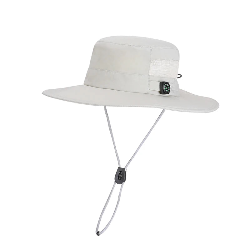 6146-New summer sun protection hat for ladies, quick-drying, waterproof and breathable wide-brimmed fishermanhatformenfishingand
