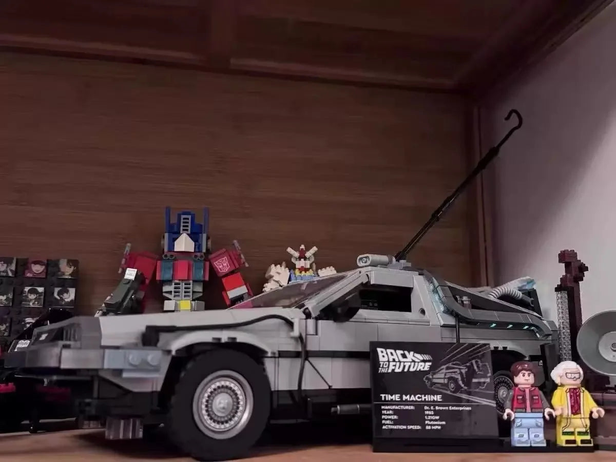 1872PCS Back to the Future Time Machine DeLorean DMC-12 Car Building Blocks Set