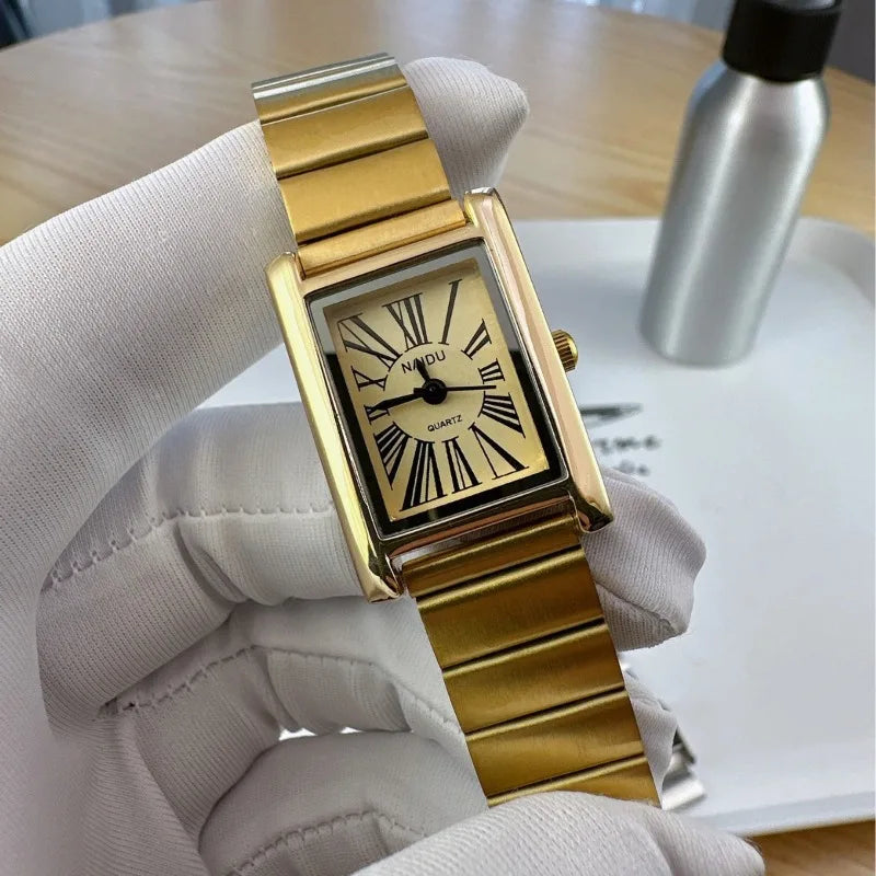 Top Brand Square Women Quartz Watches Minimalist  Steel Strap Wristwatch Para Mujer Ladies Gifts Dropshipping Relógio Feminino