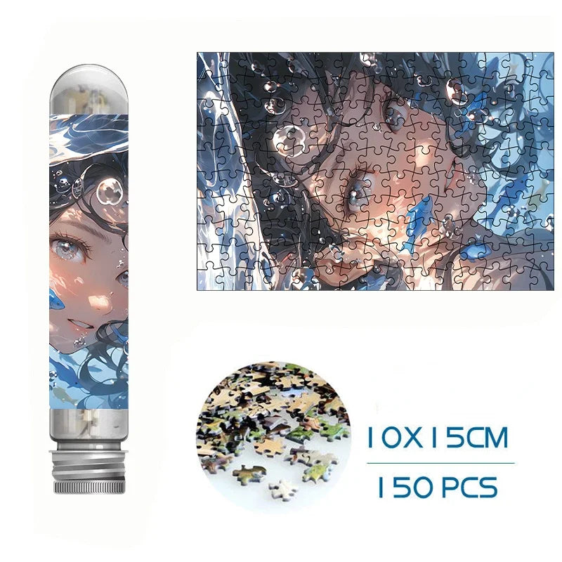 150PCS Mini Test Tube Jigsaw Puzzles for Adults Decompression Toy Fridget Puzzle Game Family Decoration Educational Toys