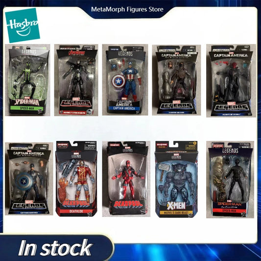 Original Hasbro Marvel Legends SPIDER-MAN/DARK BEAST/DEADPOOL/DEATHLOK/CAPTAIN AMERICA/WINTER SOLOIER/ WAR MACHINE Anime Figure