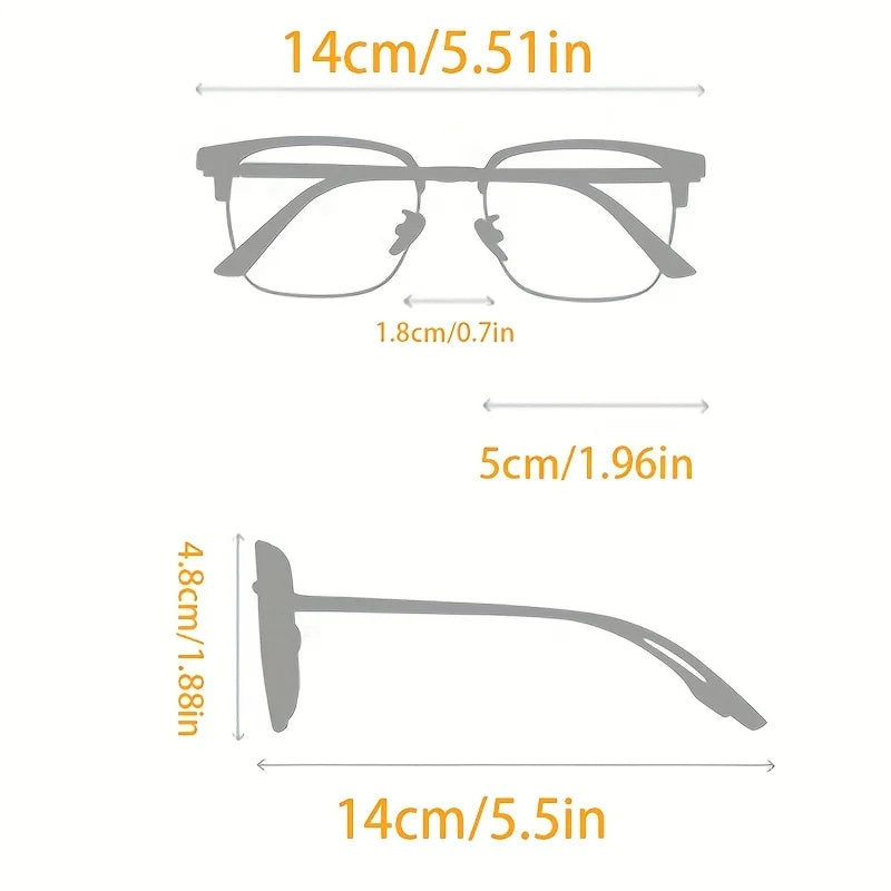 2PACK Fashion Large Frame Reading Mirror Fashionable Suitable for Both Men and Women Is An Ideal Choice for Gift Giving