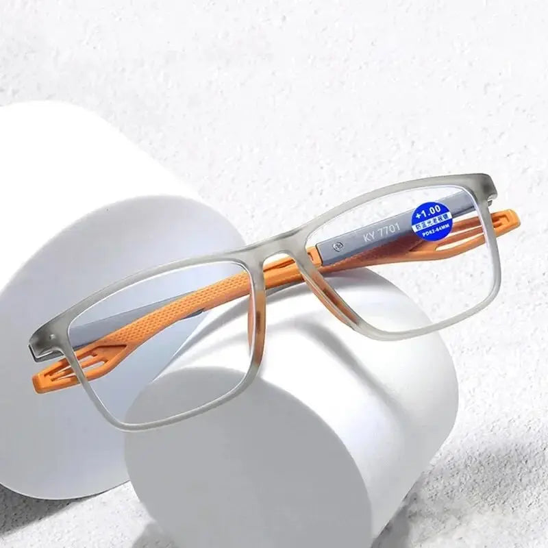 Sporty Ultra-Light TR90 Sports Reading Glasses Fashion Anti-Blue Light Reading Glasses Sports Frames Unisex Men Women