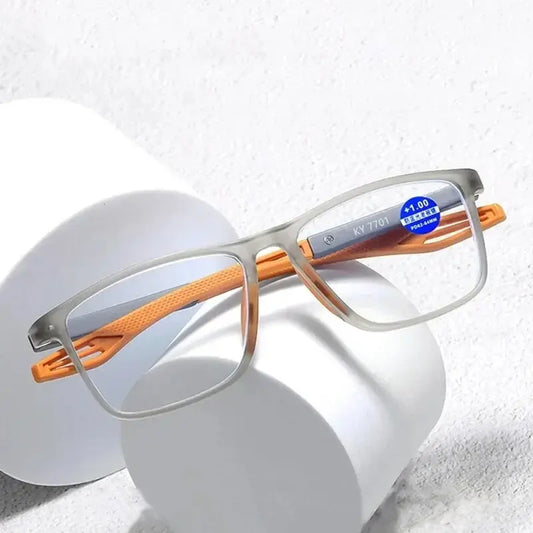 Sporty Ultra-Light TR90 Sports Reading Glasses Fashion Anti-Blue Light Reading Glasses Sports Frames Unisex Men Women