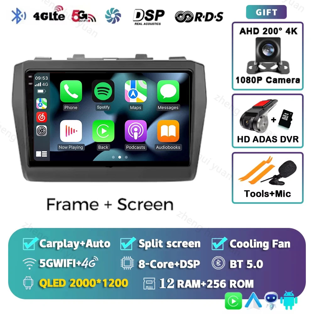 CarPlay Auto Android 15 For Suzuki Swift 2017 2018 2019 2020 2021 Car Radio Multimedia navigation video DVD Autoradio Stereo 4G