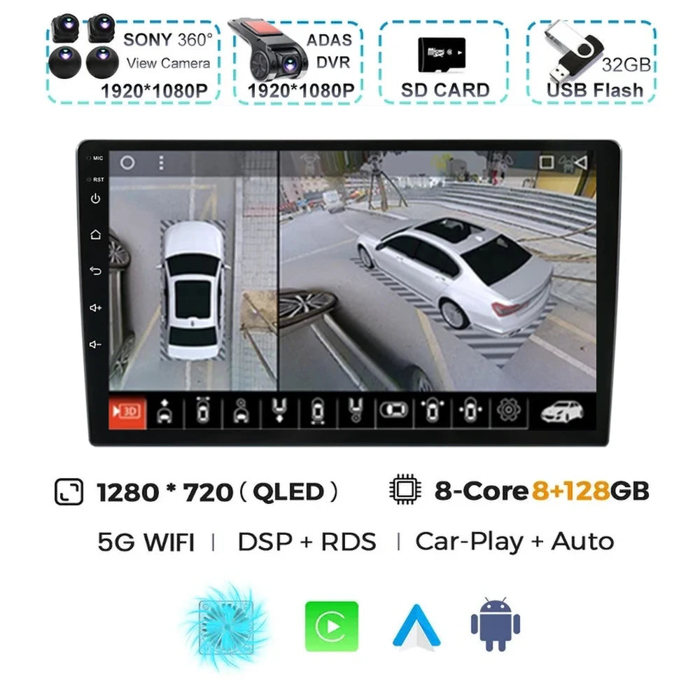 Android 15 Car Radio For For Audi A4 II 2 B6 III 3 B7 2000-2009 S4 2002-2008 RS4 2005 - 2009 Multimedia Video Player Carplay