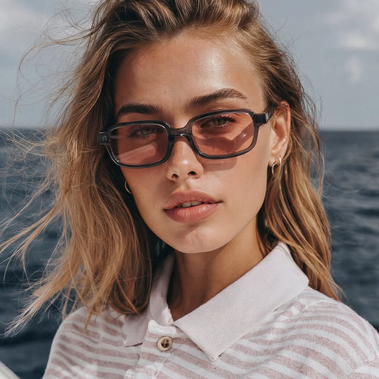 Ruiao Women Small Square Sunglasses Retro Fashion UV400 Sun Glasses for Women Luxury Brand Designer Eyewear Female Shades