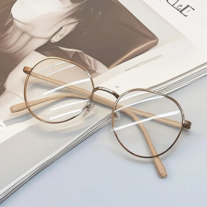 Chic Retro Oval Anti Blue Light Glasses for Men & Women