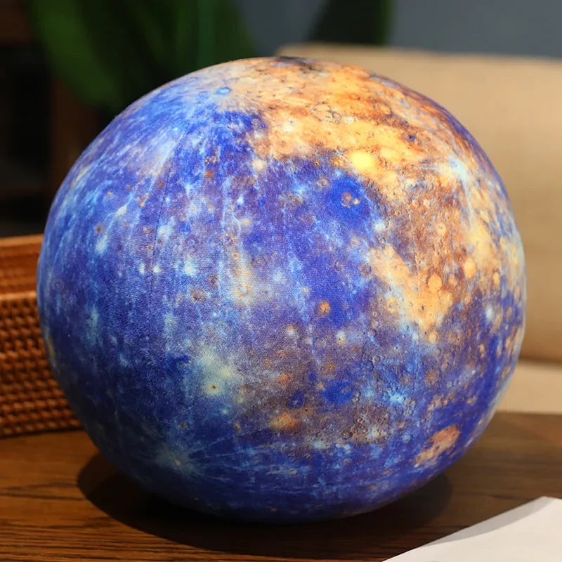New17cm/27cm Simulation Earth Moon Sun Martian Mercury Sphere Plush Toy Pillow Star Doll Room Decor Birthday Gift For Kids Boys