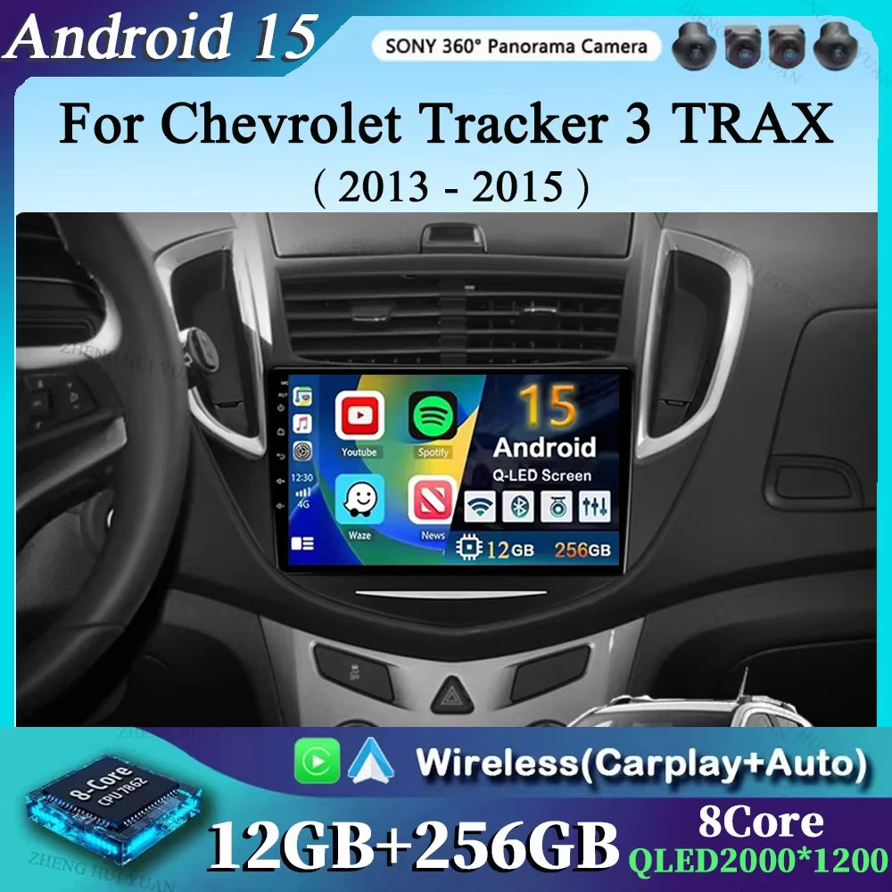 Androd 15 For Chevrolet Tracker 3 TRAX 2013 - 2015 Auto Carplay Bluetooth Car Radio Multimedia Video Player Navigation GPS
