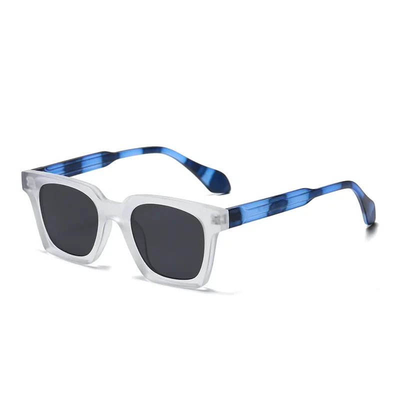 LNFCXI Fashion Rivet Square Sunglasses Women for Men Luxury Brand Designer Sun Glasses Punk Anti Blue Light Eyeglasses Frame