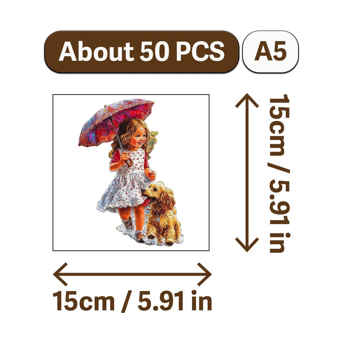 Children and The Queen Wooden Jigsaw Puzzle Wood Home Decor Painting Christmas and Halloween Gift Toy for Teen and Kid