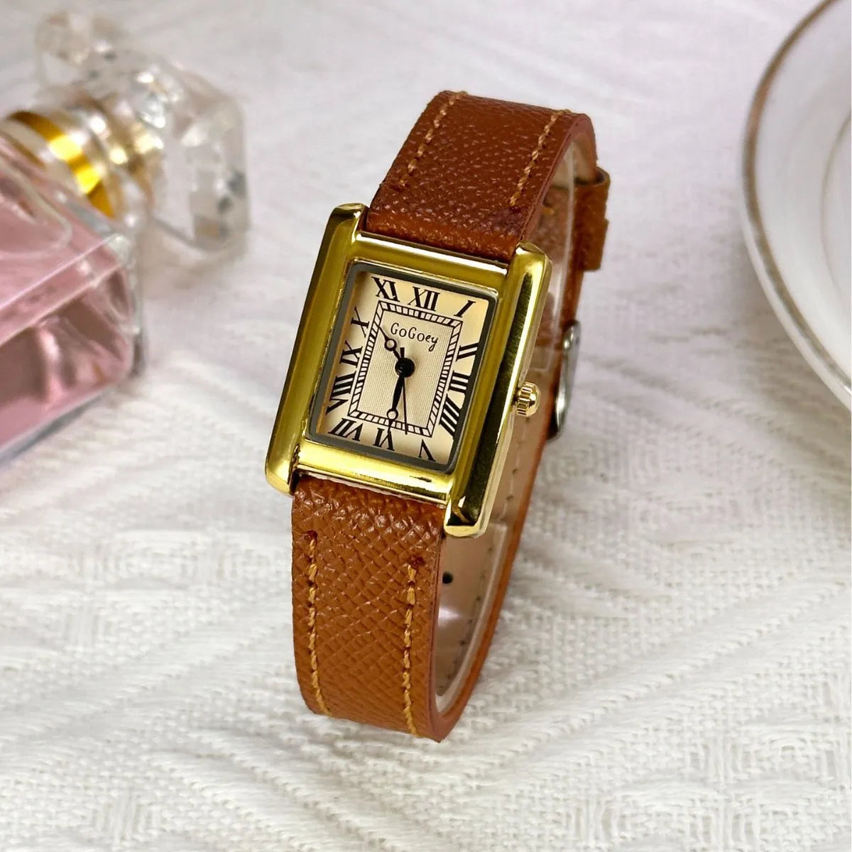 Fashion Rome Dial Watch Luxury Women Ladies Dress Watch Leather Strap Brand Quartz Wristwatches Dropshipping Clock Reloj Mujer
