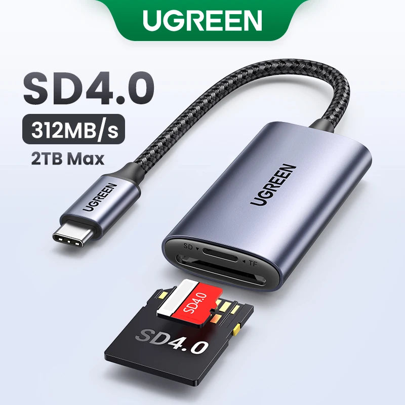 Card Reader USB3.0&USB C to SD MicroSD TF Thunderbolt 3 for Laptop Smart Memory