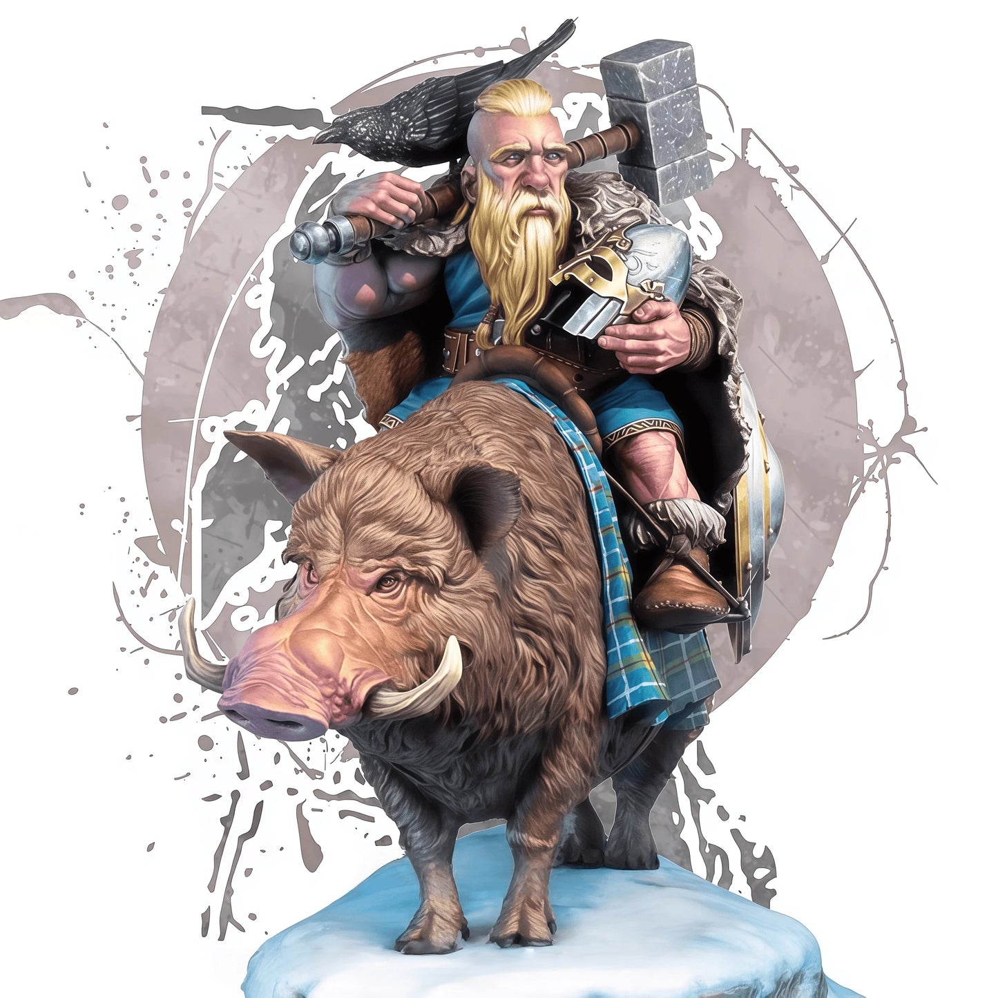 1/24 Resin Warrior, Ancient Sit with Base Model Unassambled Unpainted Figure Building Kit