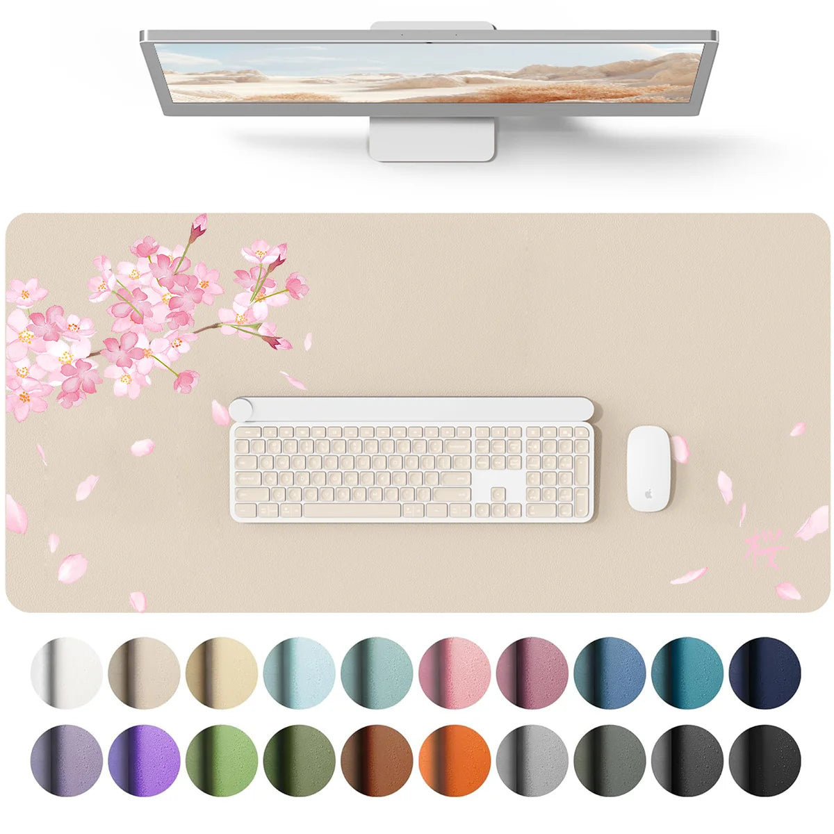 Mouse Pad Large Office Desk Mat ,Waterproof PU Leather Desktop Keyboard Desk Pad Gaming Mousepad Desk Writing Pad for home