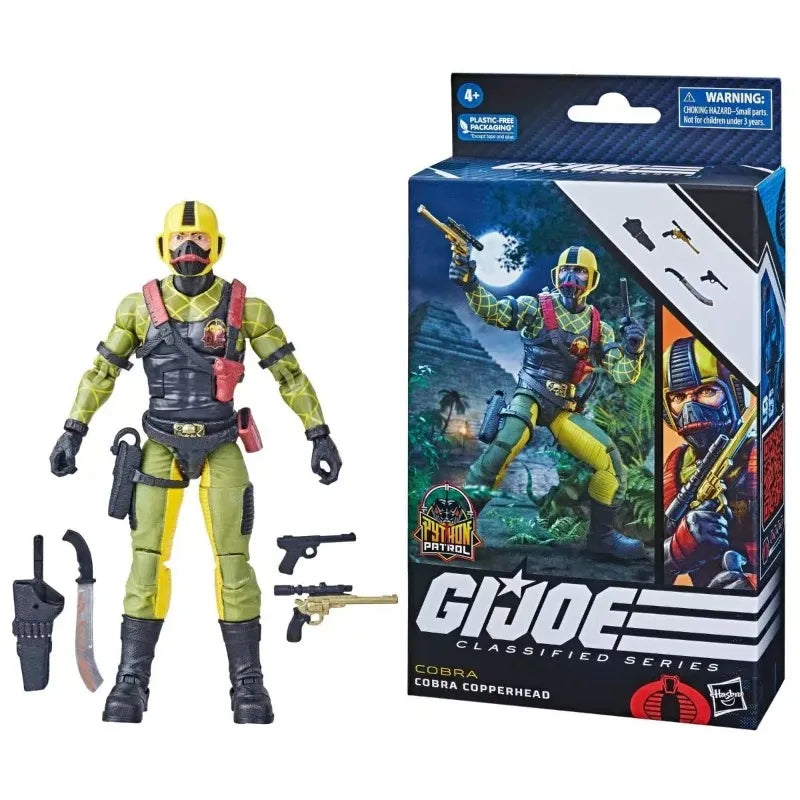 Original Hasbro G.I. Joe Classified Series Python Patrol Cobra Copperhead/Cobra Officer Action Figure Collection Toys Ornaments