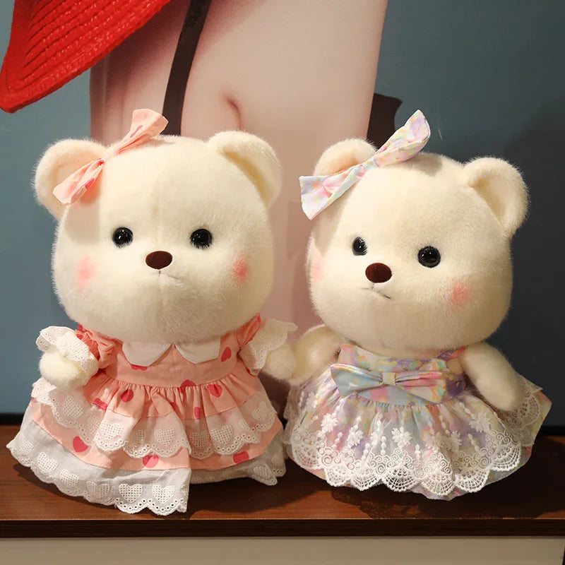 Lovely Girl Heart  Bear Plush Toys Kawaii Sfuffed Animals Soft Baby Sleeping Doll Valentine's Day Gift For Selfie Props