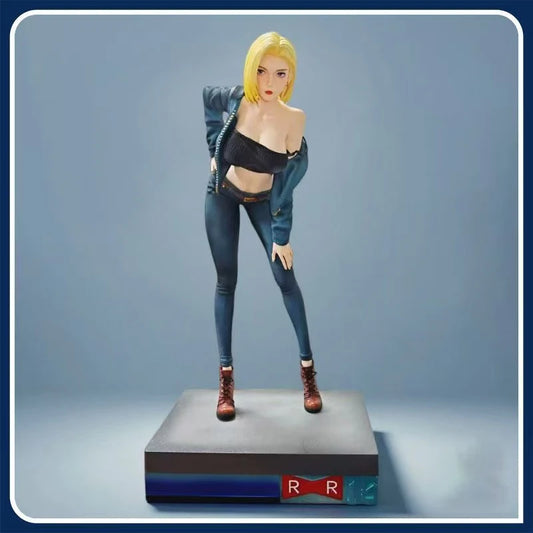 Anime Dragon Ball Z Android 18 Figure Android 18 Statue PVC Action Figures Desktop Ornament Collection Model Toys Gifts