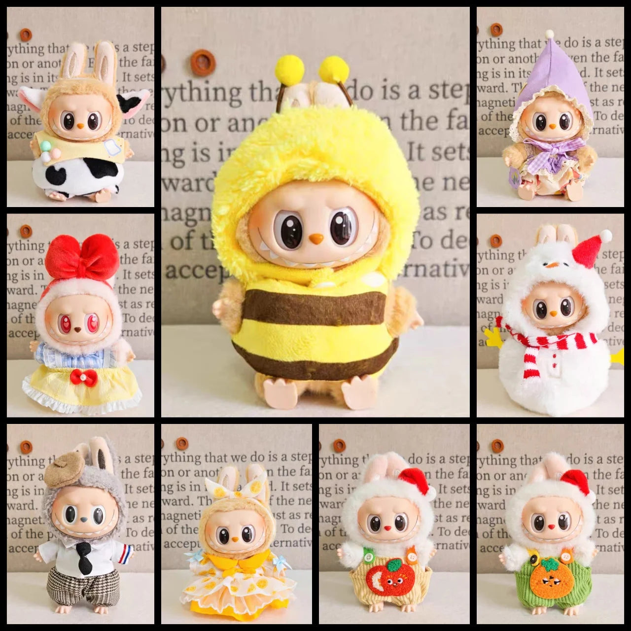 Labubu Clothes For 15-17CM I II III Labubu Outfits Mini Plush Cotton Idol Doll Universal Clothing  Party Accessories Gifts