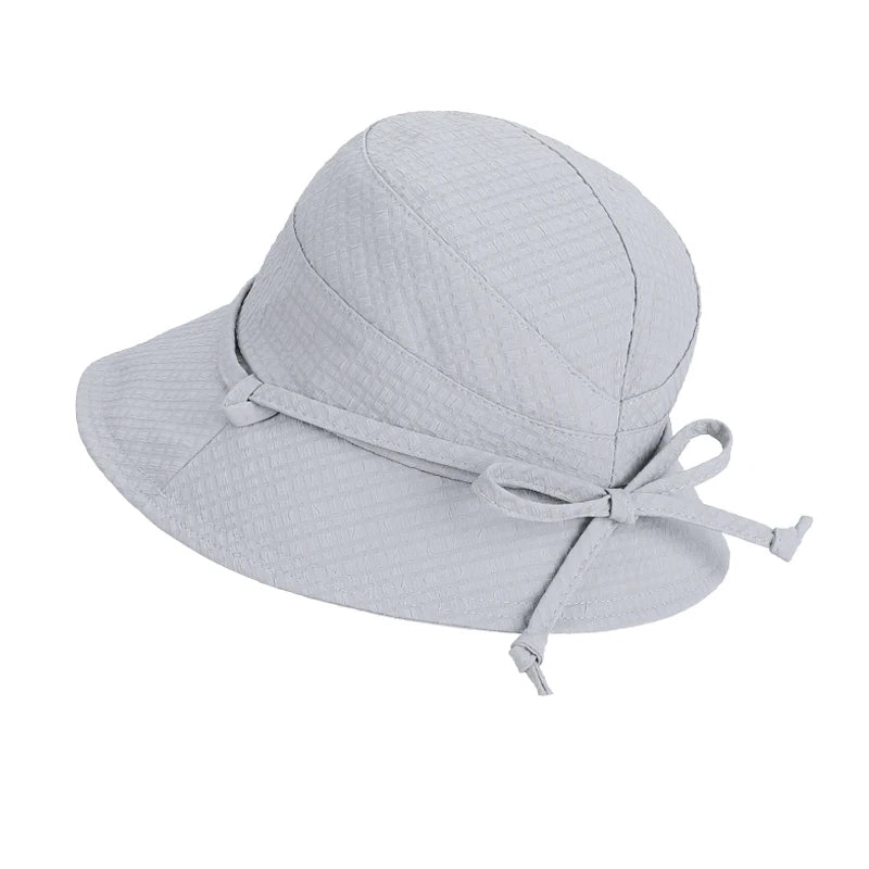 6148-New summer women's outdoor sun protection hat - stylish bow fisherman hat with wide brim, smallroundcrown,suitableforshowin