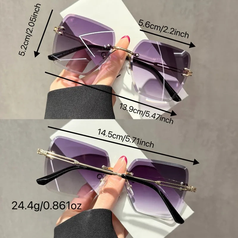 1 Pair of New Gradient Sunglasses Men's Oversized Fashion Decoration Gradient Glasses Women's Perfect Gifts for Family