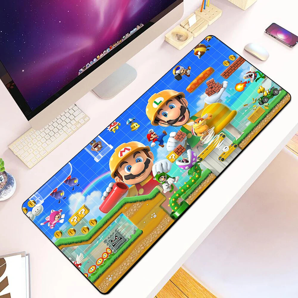 Game Bros Super Marios Mousepad HD Printing PC Game Keyboard Non-slip Mouse Pad7