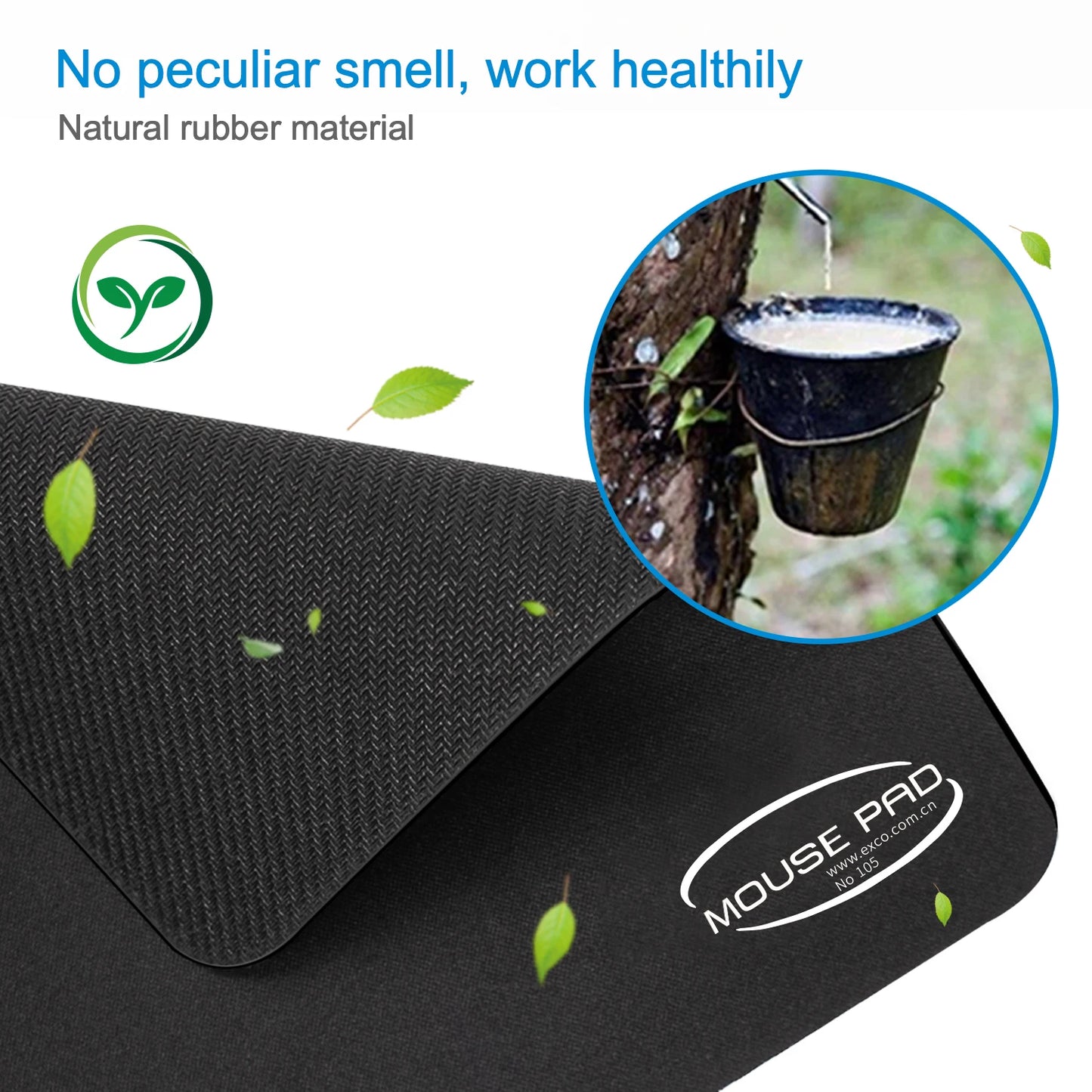 EXCO Office Mouse Pad Small Smooth Cloth Surface Gaming Mousepad with Anti-Slip Rubber Base for Computer Laptop Home Portable