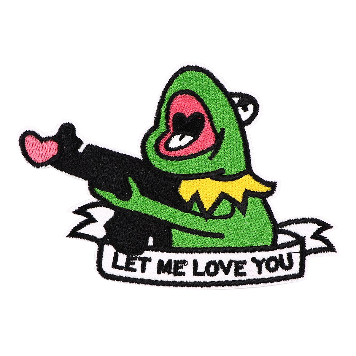 Cute Frog  Patch Iron-On Patches For Clothing Stickers Cartoon Animal Embroidered Patches On Clothes DIY Clothes Stripes